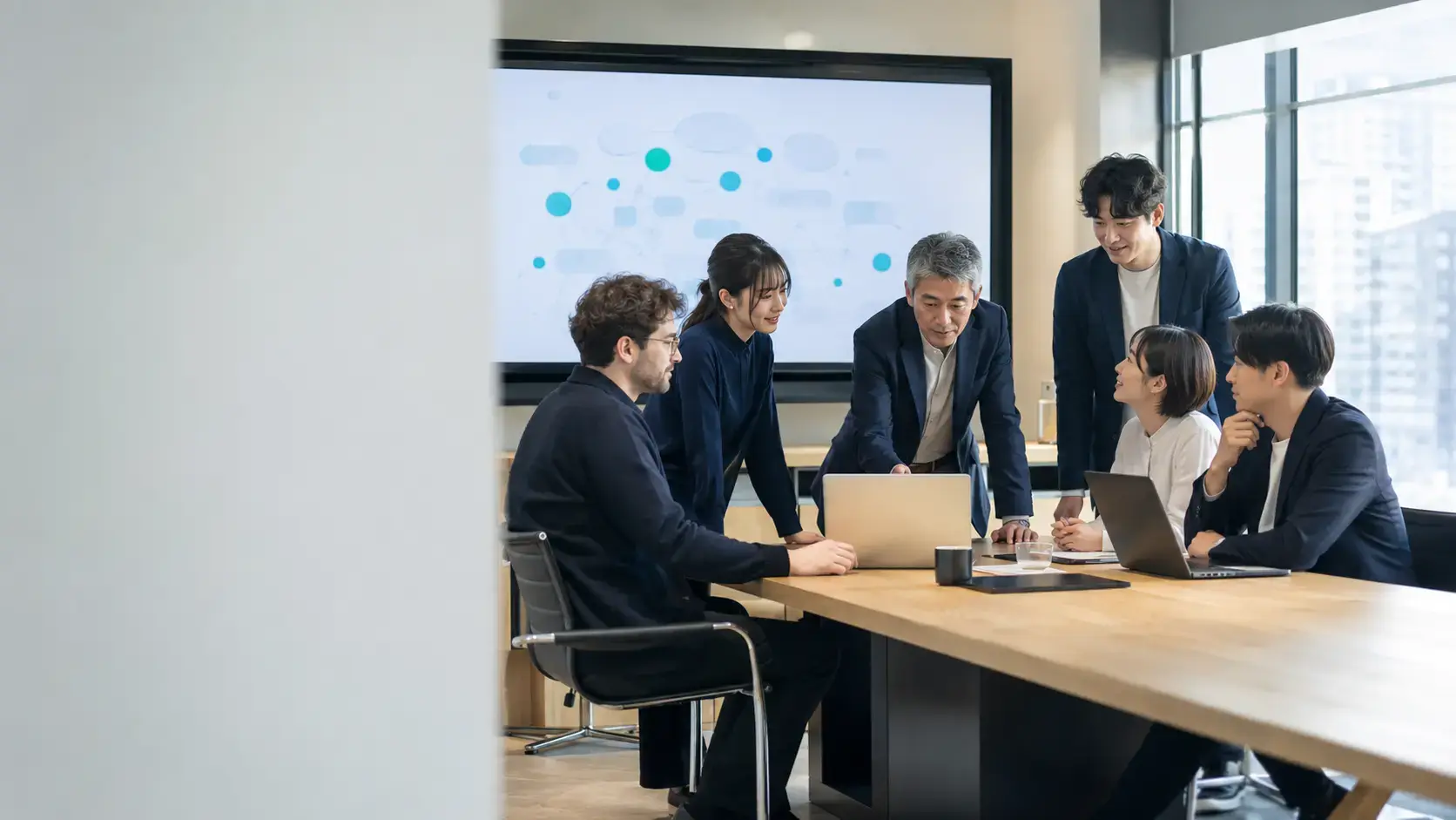 Software professionals collaborating on a business technology solution